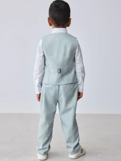 Grijs - Baker by Ted Baker set van gilet, overhemd en broek
