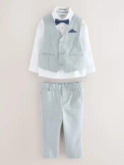 Grijs - Baker by Ted Baker set van gilet, overhemd en broek