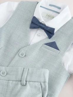 Grijs - Baker by Ted Baker set van gilet, overhemd en broek
