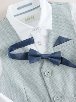 Grijs - Baker by Ted Baker set van gilet, overhemd en broek