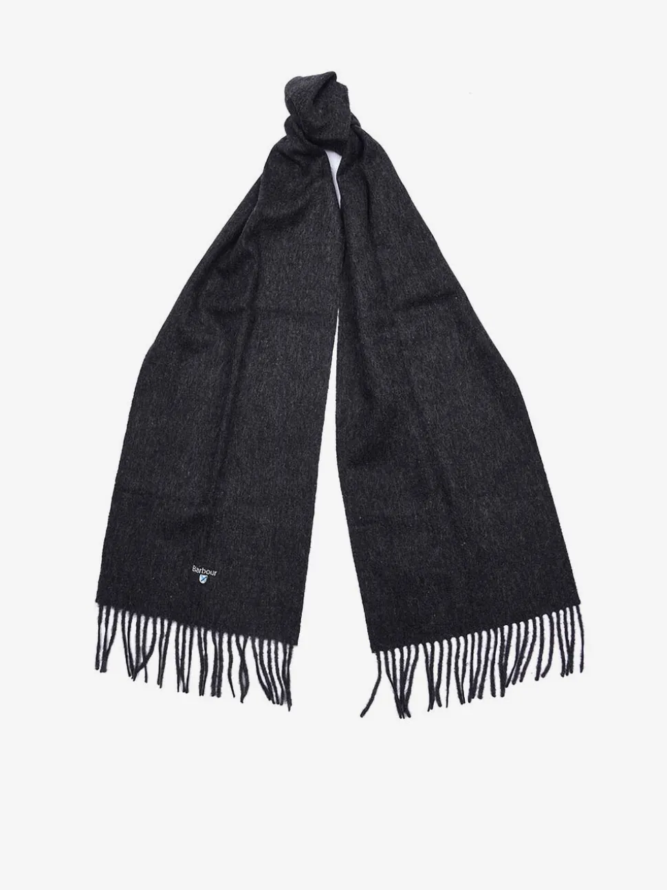 Grijs - Barbour® effen lamswollen sjaal
