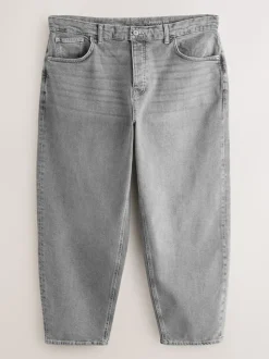Grijs - Barrel Fit - Vintage wash denim jeans