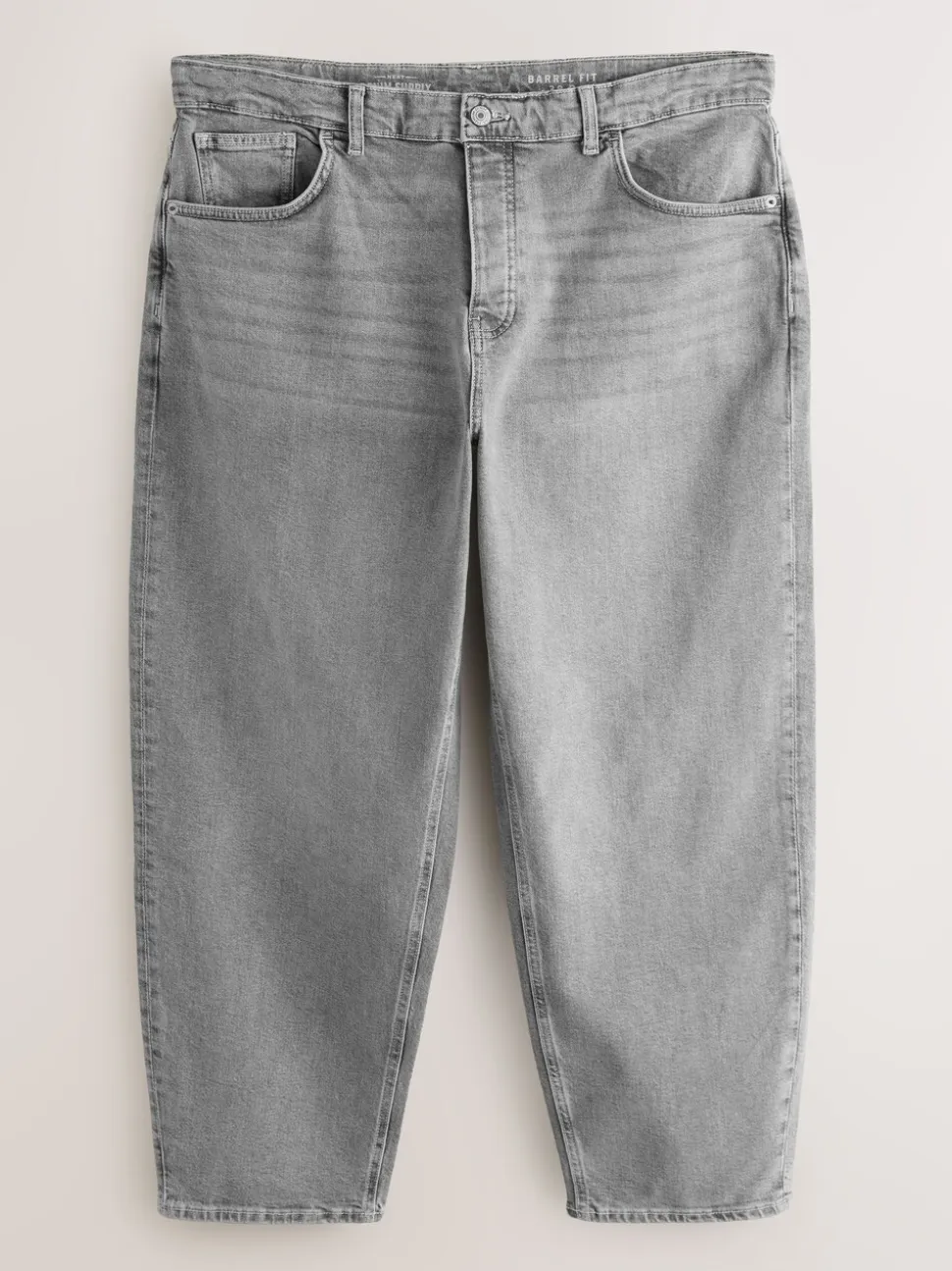 Grijs - Barrel Fit - Vintage wash denim jeans