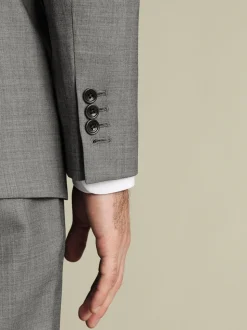Grijs - Charles Tyrwhitt Sharkskin Slim Fit Jacket