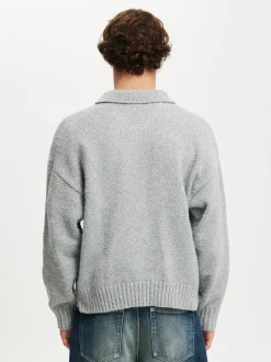 Grijs - Cotton On Boxy Rugby Polo Shirt