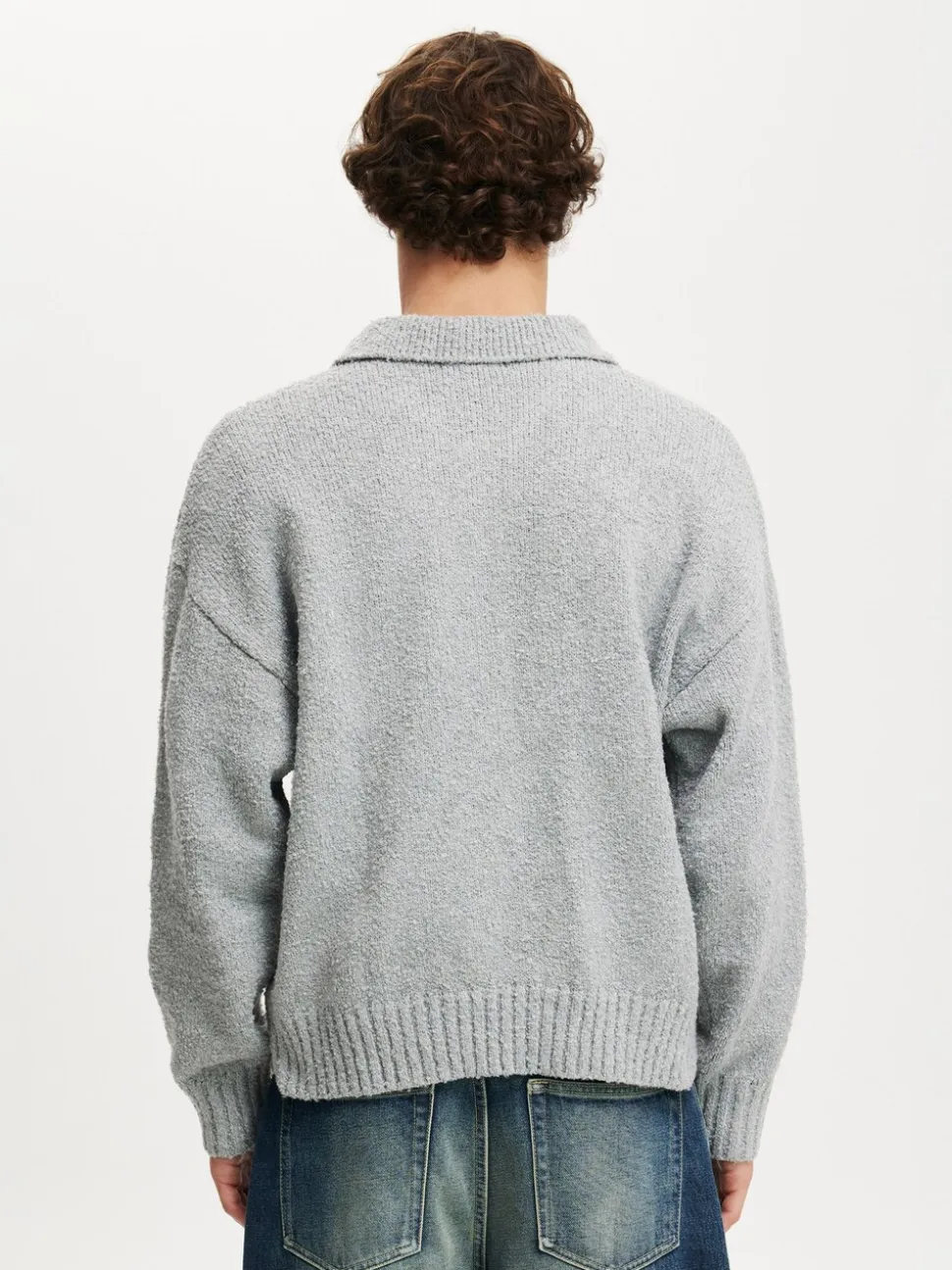 Grijs - Cotton On Boxy Rugby Polo Shirt