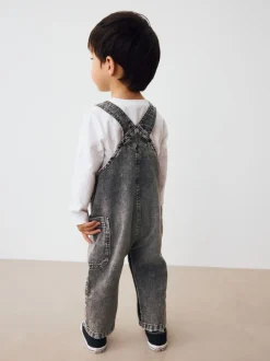 Grijs - Denim tuinbroek (3mnd -7jr)