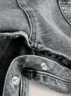 Grijs - Denim tuinbroek (3mnd -7jr)