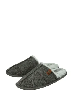 Grijs - Dunlop pantoffelmuiltjes voor heren met dichte neus
