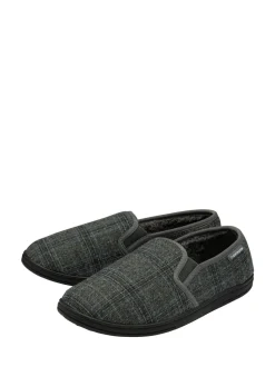 Grijs - Dunlop pantoffels met twee inzetstukken voor heren