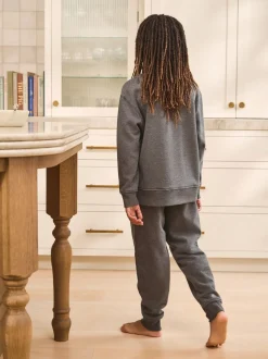 Grijs - Enkele behaaglijke fleece pyjama (3 - 16 jr)