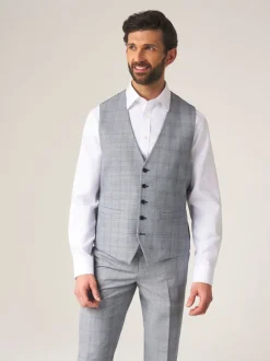 Grijs - Enkele knoop - Skopes scoop Anello gilet met dubbele rij knopen