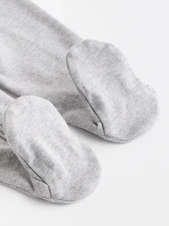 Grijs - Essential 100% Katoenen babypakjes met rits 3 Pack (0-3jr)