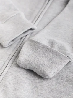 Grijs - Essential 100% Katoenen babypakjes met rits 3 Pack (0-3jr)