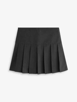 Grijs - Fietsshort en geplooide rok set (3-17jr)