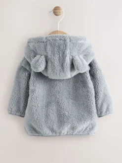Grijs - Fleece babyjack met rits
