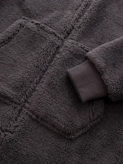 Grijs - Fleece onesie (3-16 jr)