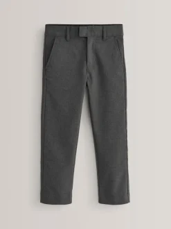 Grijs - Formele skinny schoolbroek met stretch (3-17 jr)