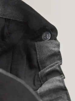 Grijs - Formele skinny schoolbroek met stretch (3-17 jr)