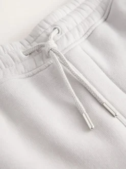 Grijs - Geborstelde jersey shorts met ritszakken
