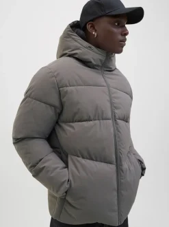 Grijs - Jack & Jones - Gewatteerd jack met capuchon