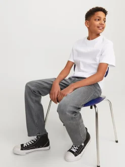 Grijs - JACK & JONES Junior Grey Clark Regular Fit Jeans