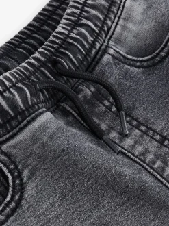 Grijs - Jeans met stretch en elastische taille (3-16 jr)