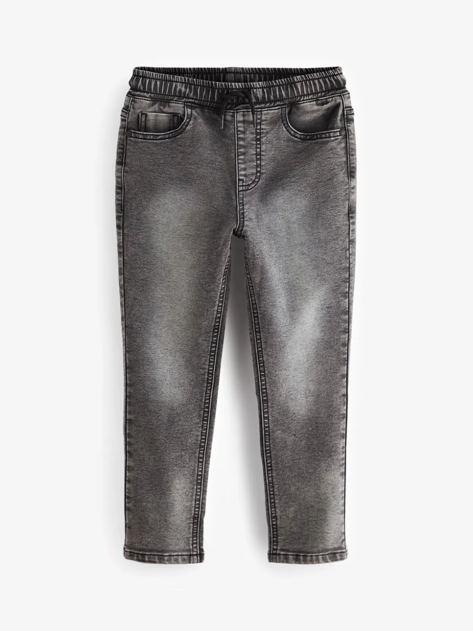 Grijs - Jeans met stretch en elastische taille (3-16 jr)