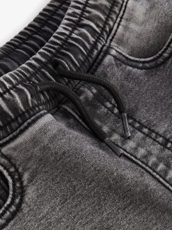 Grijs - Jeans met stretch en elastische taille (3-16 jr)