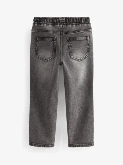 Grijs - Jeans met stretch en elastische taille (3-16 jr)