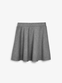 Grijs - Jersey stretch school skater rok met elastische taille (3 - 17 jr)