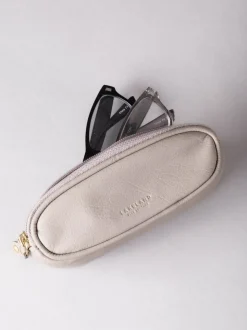 Grijs - Lakeland Leather dubbele brillenkoker