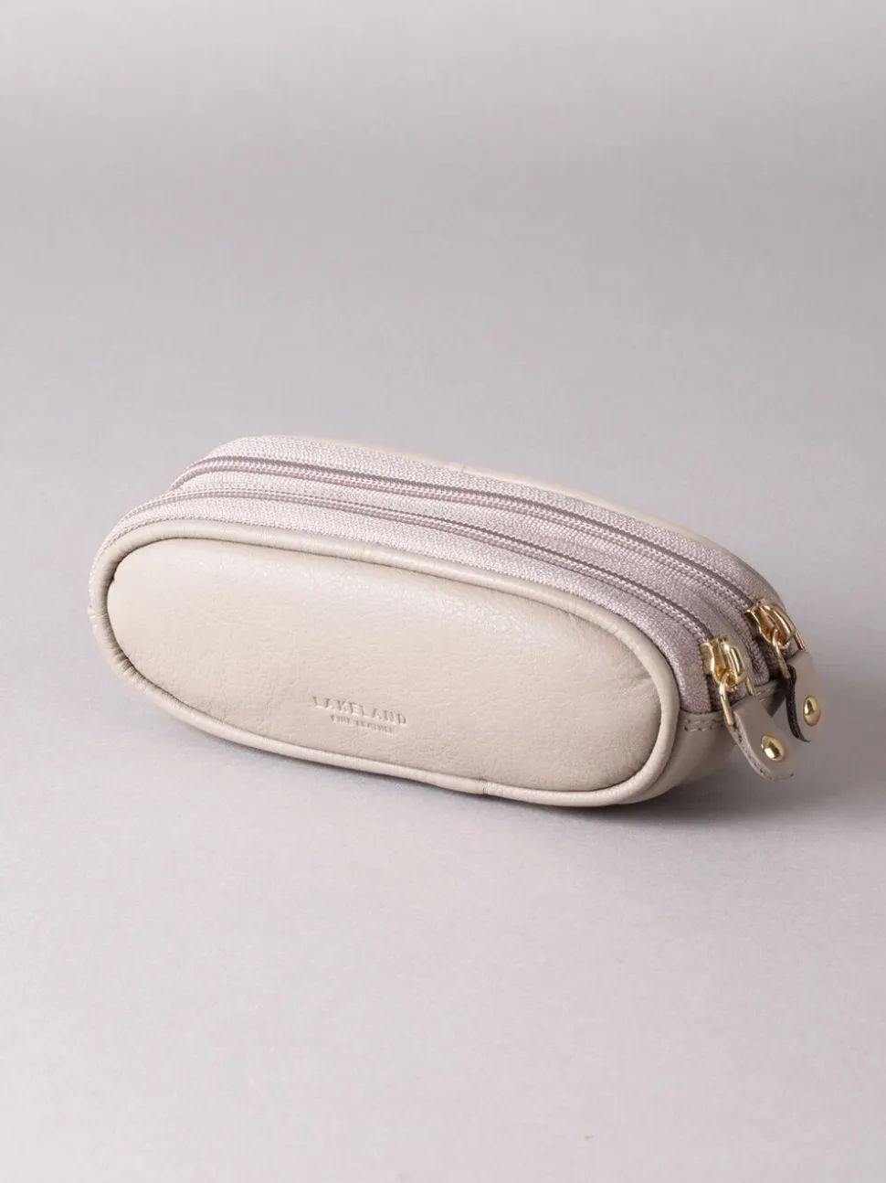 Grijs - Lakeland Leather dubbele brillenkoker