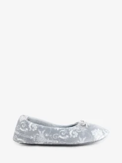 Grijs - Laura Ashley ballerina pantoffels