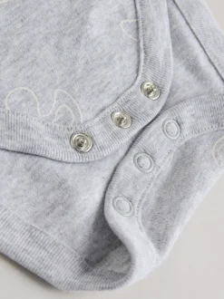Grijs - Long Sleeved Baby Bodysuits 5 Pack