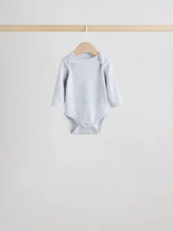 Grijs - Long Sleeved Baby Bodysuits 5 Pack