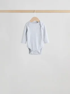 Grijs - Long Sleeved Baby Bodysuits 5 Pack