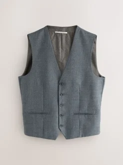 Grijs - Merino Wool Blend Suit Waistcoat
