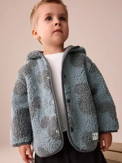Grijs - Mickey Mouse fleece Jack met ritssluiting en Met capuchon (3mnd -8jr)