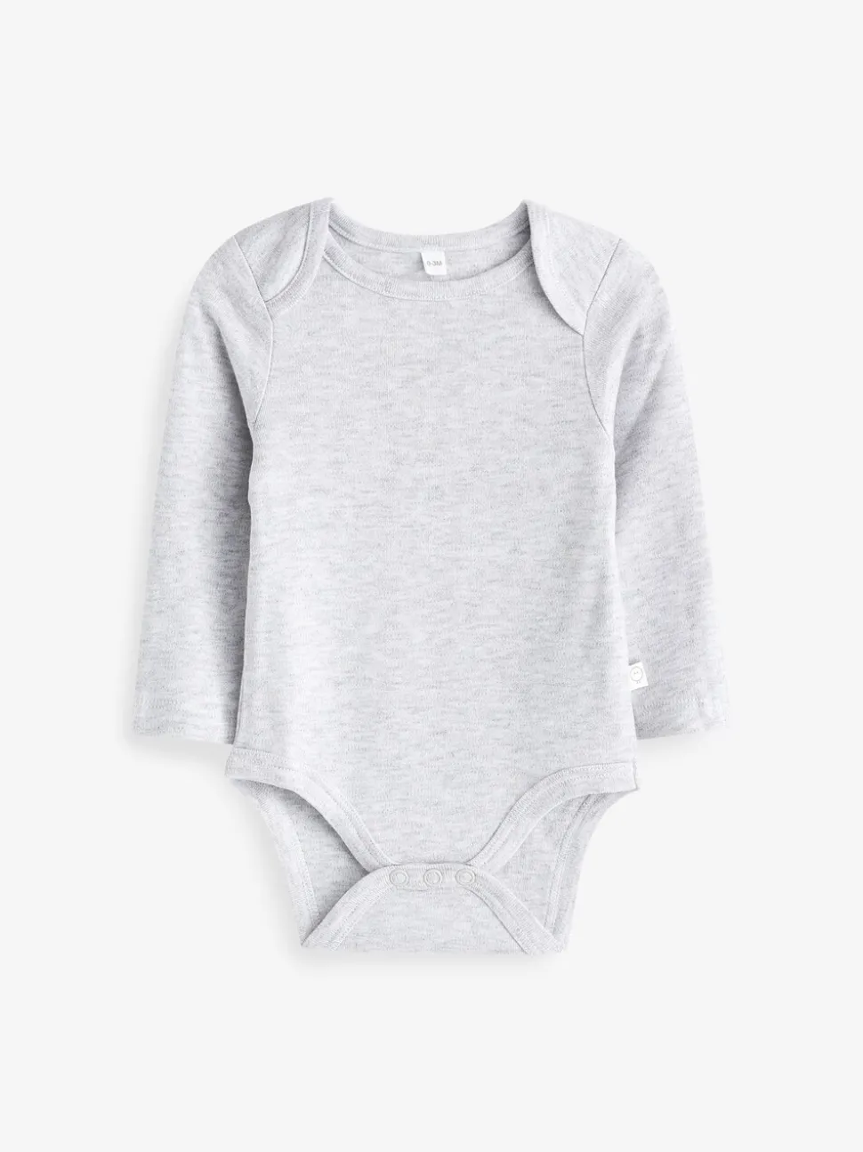 Grijs - MORI Lange Mouw Envelope Hals Bodysuit
