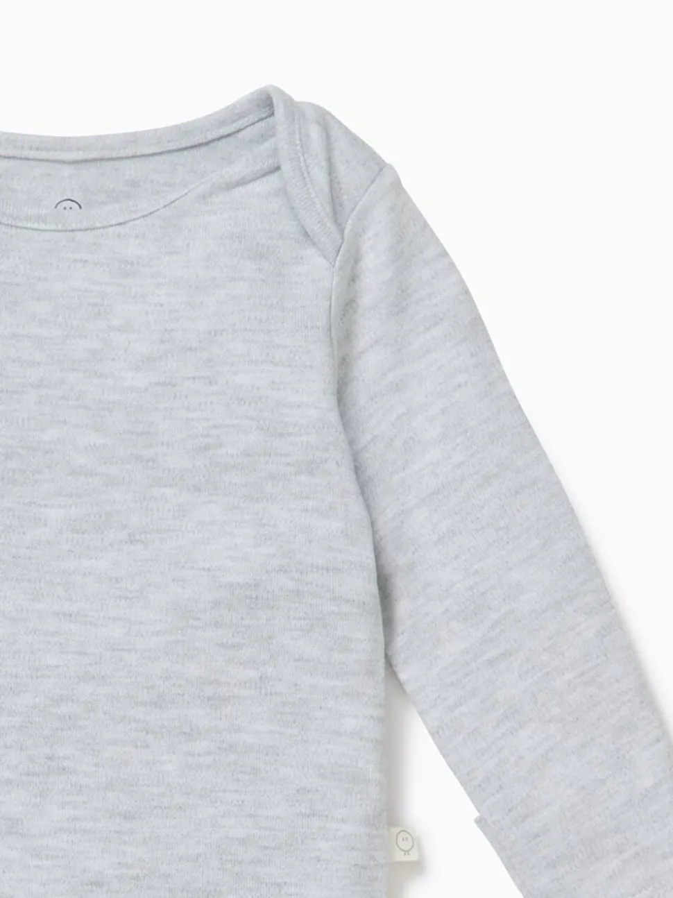 Grijs - MORI Lange Mouw Envelope Hals Bodysuit