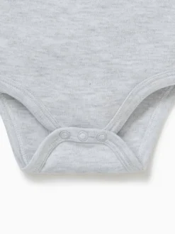 Grijs - MORI Lange Mouw Envelope Hals Bodysuit