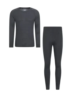 Grijs - Mountain Warehouse Talus - Thermische set van top en joggingbroek voor heren