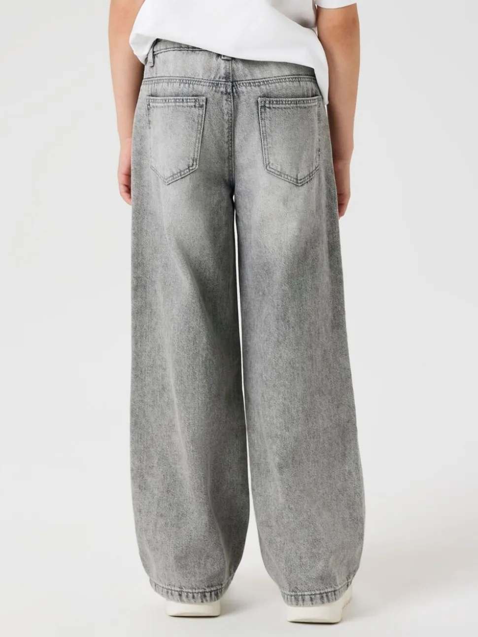 Grijs - Name It jeans met wijde pijpen