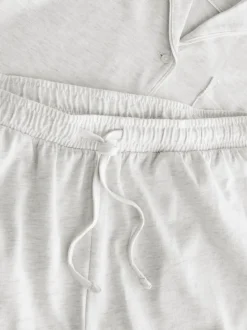 Grijs - Pyjama met knopen en jerseystof