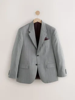 Grijs - Regular Fit Signature Nova Fides 100% Italian Wool Suit Jacket