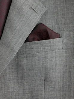 Grijs - Regular Fit Signature Nova Fides 100% Italian Wool Suit Jacket
