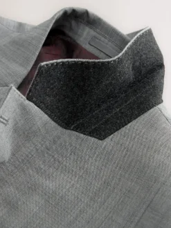 Grijs - Regular Fit Signature Nova Fides 100% Italian Wool Suit Jacket