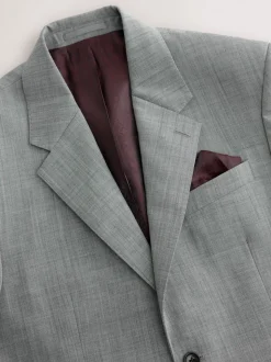 Grijs - Regular Fit Signature Nova Fides 100% Italian Wool Suit Jacket