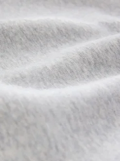 Grijs - Relaxte pasvorm zware lange hoodie